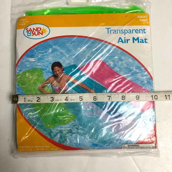 Pool Inflatable Air Mat Swim GREEN MAT Raft Water - Picture 12 of 13